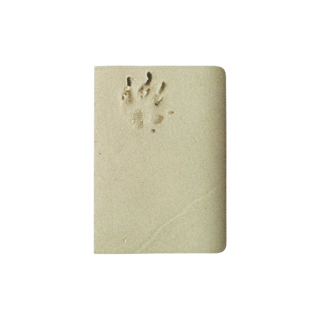Puppy prints in the sand passport holder (Front)