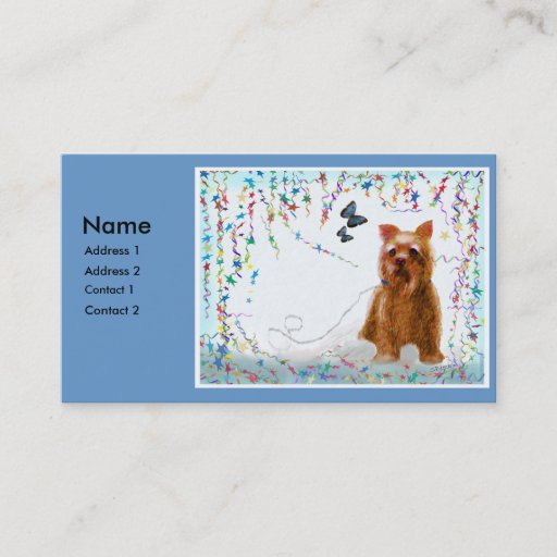 Customizable Puppy Profile Card Business Cards