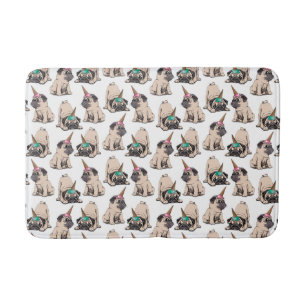 Puppy Pugs   Aspiring Unicorn Pattern Bath Mat