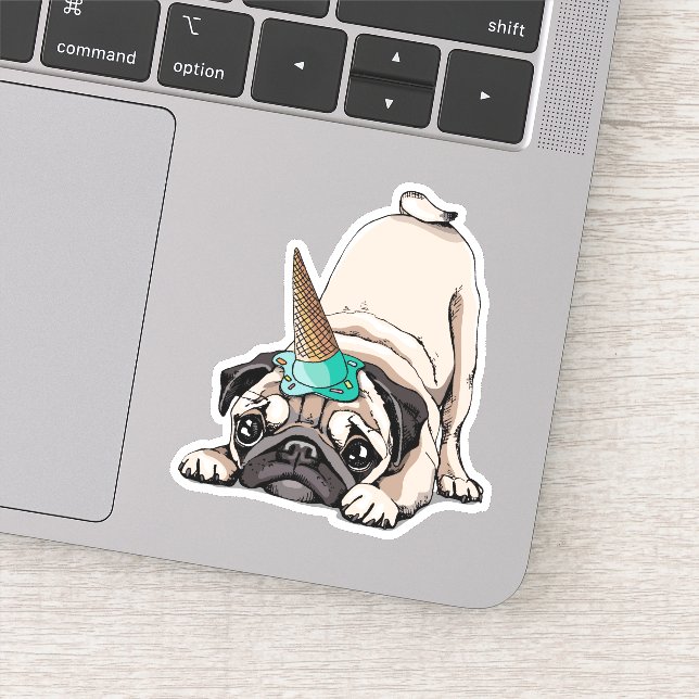 Puppy Pugs | Aspiring Unicorn Pattern Sticker (Detail)