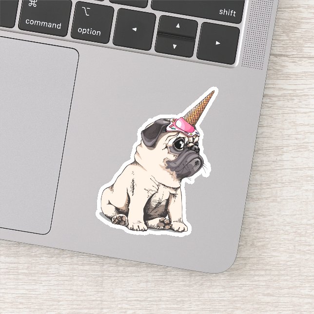 Puppy Pugs | Aspiring Unicorn Pattern Sticker (Detail)