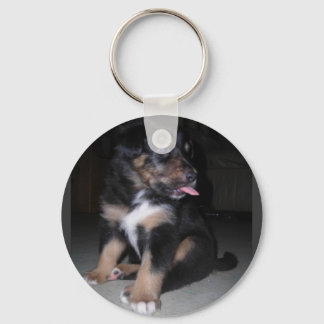 PUPPY RASPBERRY KEYCHAIN