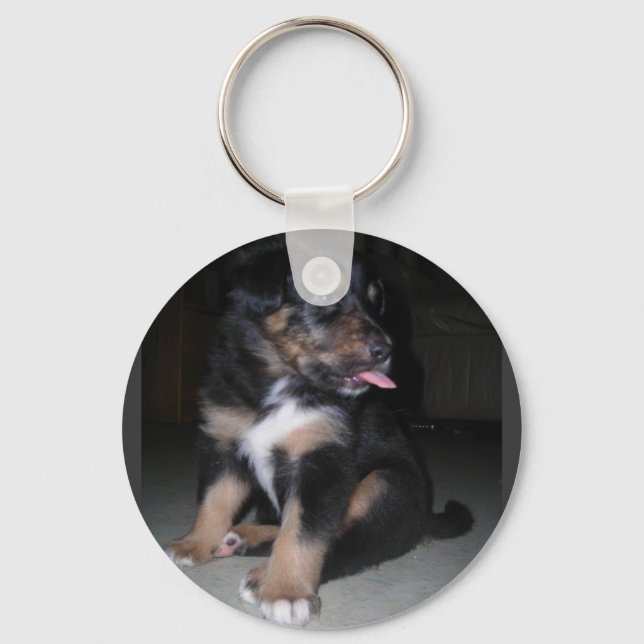 PUPPY RASPBERRY KEYCHAIN (Front)