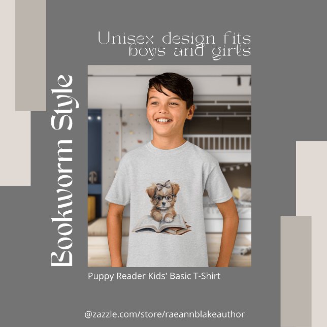 Puppy Reader Kids' Basic T-Shirt (Creator Uploaded)