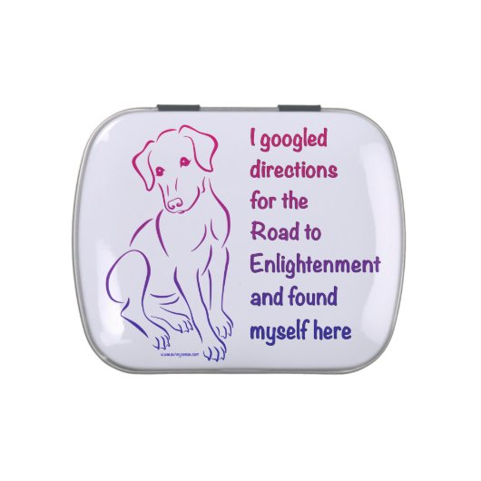 Puppy Road to Enlightenment Jelly Belly Tin (Top)