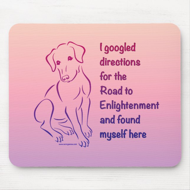 Puppy Road to Enlightenment Mouse Pad (Front)