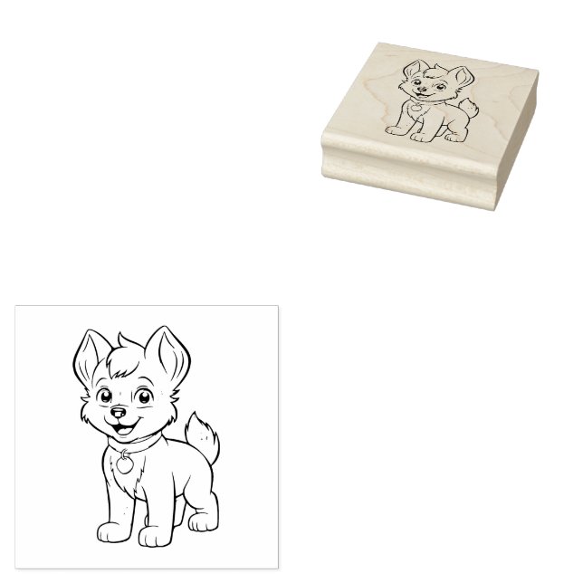Puppy Rubber Stamp (Stamped)