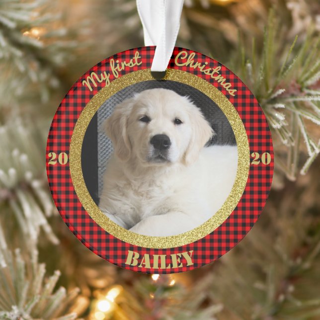 Puppy’s First Christmas Photo Ornament (Tree)