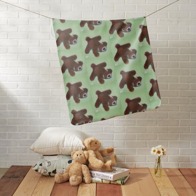 Puppy’s Plush Toy Baby Blanket (In Situ)