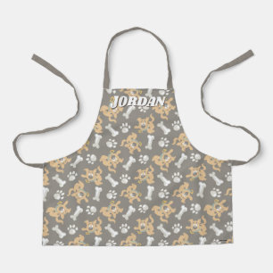 Puppy Scooby-Doo Bone & Paw Print Pattern Apron