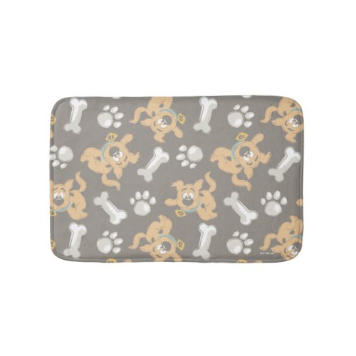 Puppy Scooby_Doo Bone  Paw Print Pattern Bath Mat