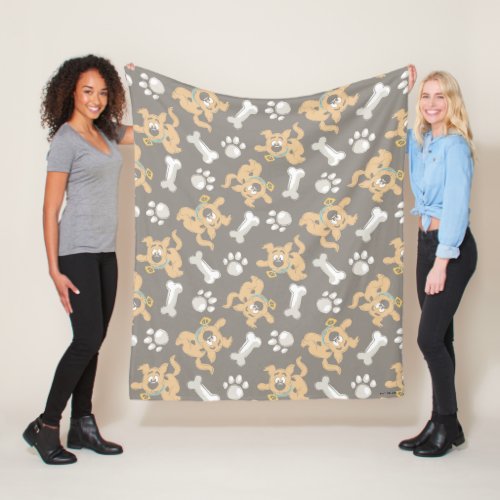 Puppy Scooby_Doo Bone  Paw Print Pattern Fleece Blanket