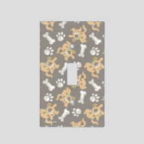 Puppy Scooby-Doo Bone & Paw Print Pattern Light Switch Cover