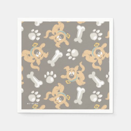 Puppy Scooby_Doo Bone  Paw Print Pattern Napkins