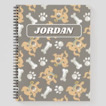 Puppy Scooby-Doo Bone & Paw Print Pattern Notebook