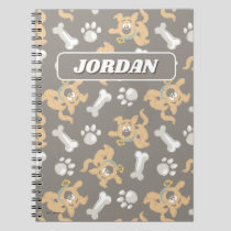 Puppy Scooby-Doo Bone & Paw Print Pattern Notebook