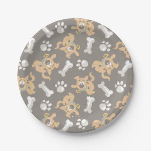 Puppy Scooby_Doo Bone  Paw Print Pattern Paper Plates