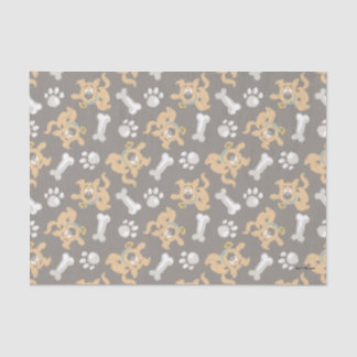 Puppy Scooby-Doo Bone & Paw Print Pattern Tissue Paper