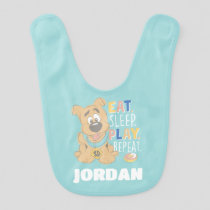 Puppy Scooby-Doo "Eat, Sleep, Play, Repeat" Baby Bib