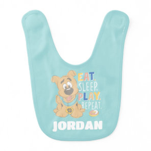 Puppy Scooby-Doo "Eat, Sleep, Play, Repeat" Baby Bib