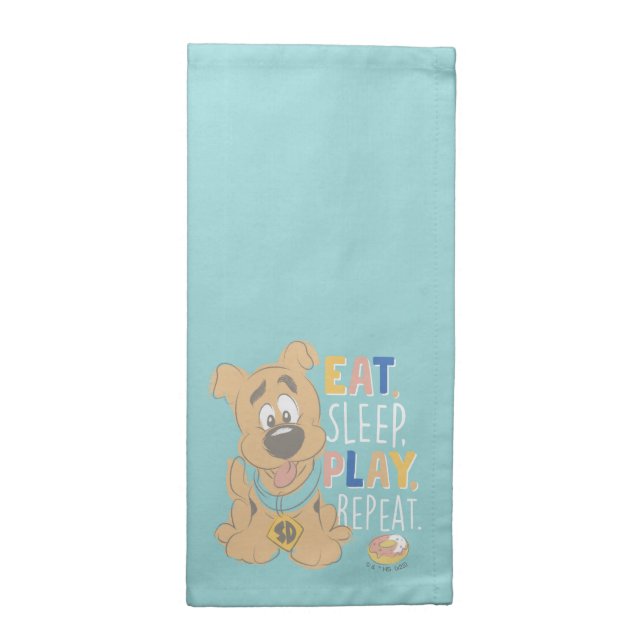 Puppy Scooby-Doo "Eat, Sleep, Play, Repeat" Cloth Napkin (Half Fold)