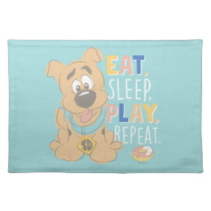 Puppy Scooby-Doo "Eat, Sleep, Play, Repeat" Cloth Placemat