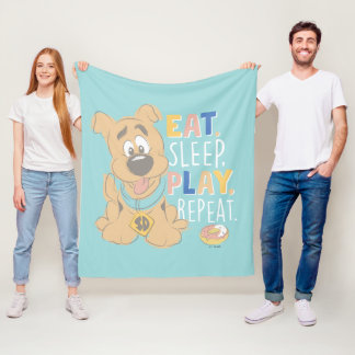 Puppy Scooby-Doo "Eat, Sleep, Play, Repeat" Fleece Blanket