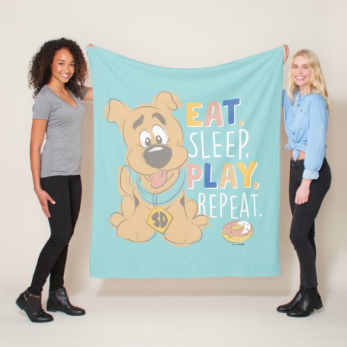 Puppy Scooby_Doo Eat Sleep Play Repeat Fleece Blanket
