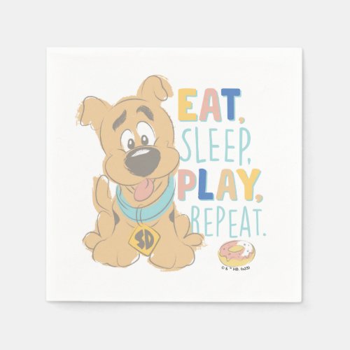 Puppy Scooby_Doo Eat Sleep Play Repeat Napkins