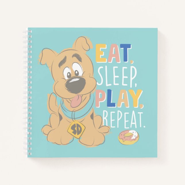Puppy Scooby-Doo "Eat, Sleep, Play, Repeat" Notebook (Front)