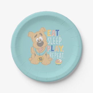 Puppy Scooby-Doo "Eat, Sleep, Play, Repeat" Paper Plates
