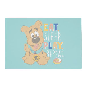 Puppy Scooby-Doo "Eat, Sleep, Play, Repeat" Placemat