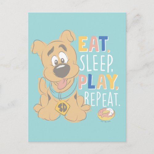 Puppy Scooby_Doo Eat Sleep Play Repeat Postcard