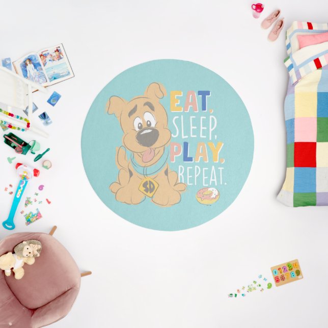 Puppy Scooby-Doo "Eat, Sleep, Play, Repeat" Rug (Insitu (Babyroom))