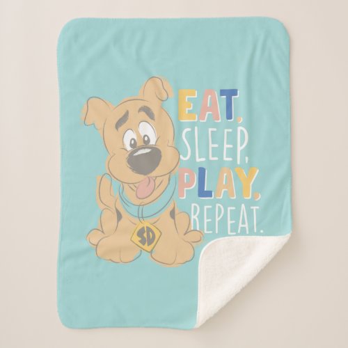 Puppy Scooby_Doo Eat Sleep Play Repeat Sherpa Blanket