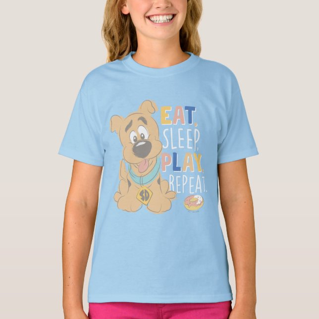 Puppy Scooby-Doo "Eat, Sleep, Play, Repeat" T-Shirt (Front)