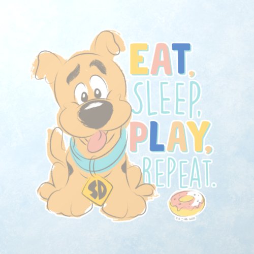 Puppy Scooby_Doo Eat Sleep Play Repeat Wall Decal