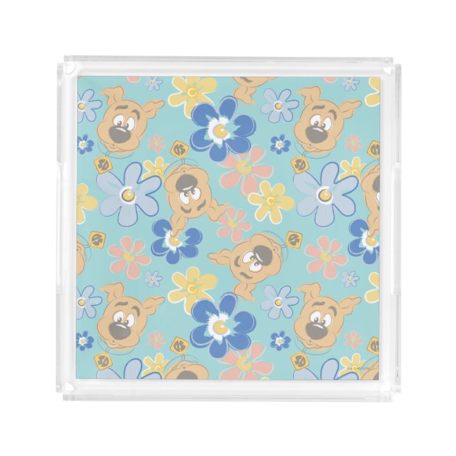 Puppy Scooby-Doo Flower Pattern Acrylic Tray (Front)
