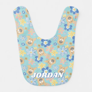Puppy Scooby-Doo Flower Pattern Baby Bib
