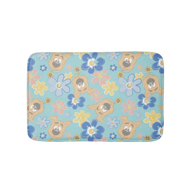 Puppy Scooby-Doo Flower Pattern Bath Mat (Front)