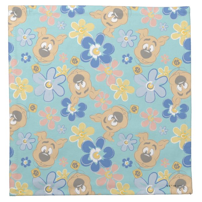 Puppy Scooby-Doo Flower Pattern Cloth Napkin (Front)