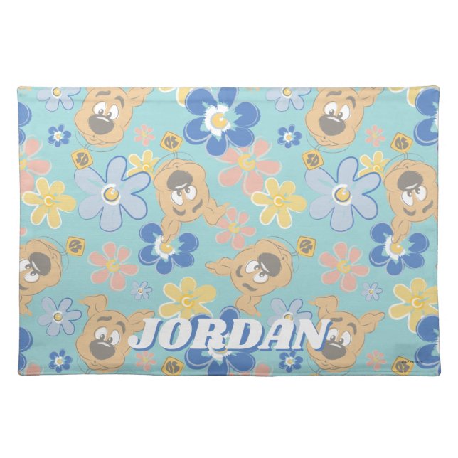 Puppy Scooby-Doo Flower Pattern Cloth Placemat (Front)