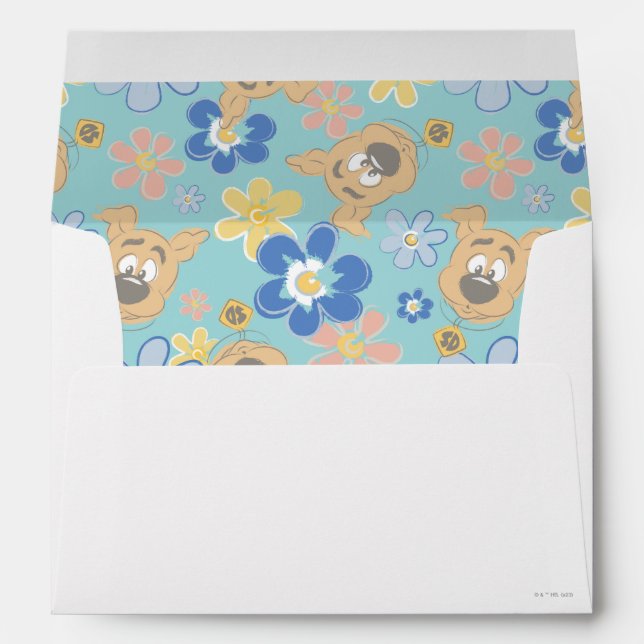 Puppy Scooby-Doo Flower Pattern Envelope (Back (Bottom))