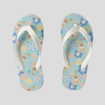 Puppy Scooby-Doo Flower Pattern Kid's Flip Flops
