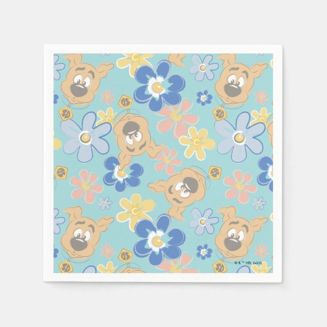 Puppy Scooby-Doo Flower Pattern Napkins (Front)