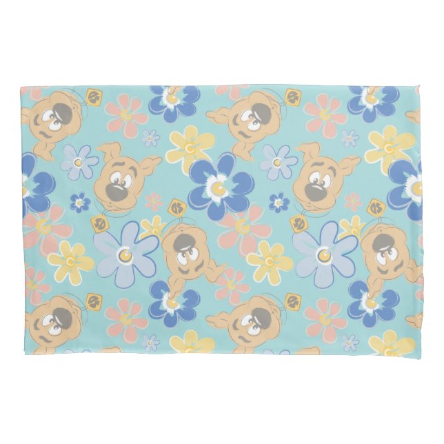 Puppy Scooby-Doo Flower Pattern Pillow Case (Front)