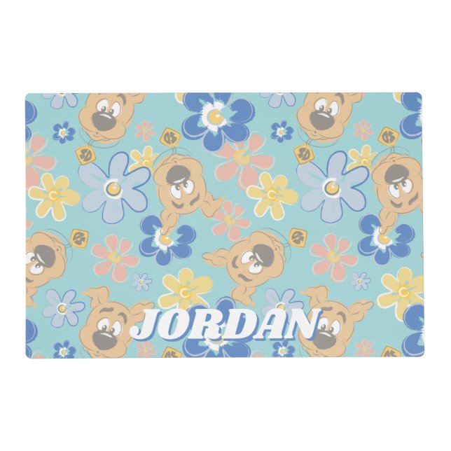Puppy Scooby-Doo Flower Pattern Placemat (Front)