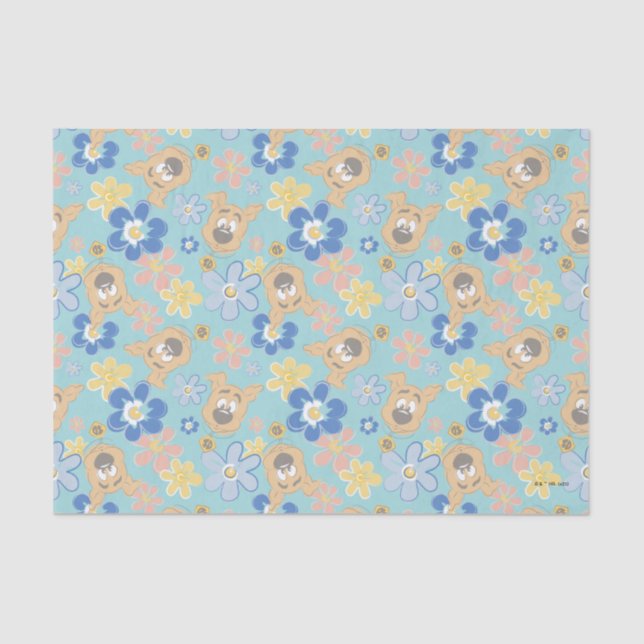 Puppy Scooby-Doo Flower Pattern Tissue Paper (Front)