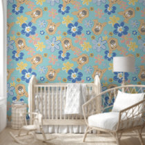 Puppy Scooby-Doo Flower Pattern Wallpaper