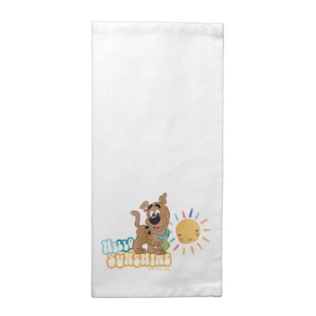 Puppy Scooby-Doo "Hello Sunshine" Cloth Napkin (Half Fold)